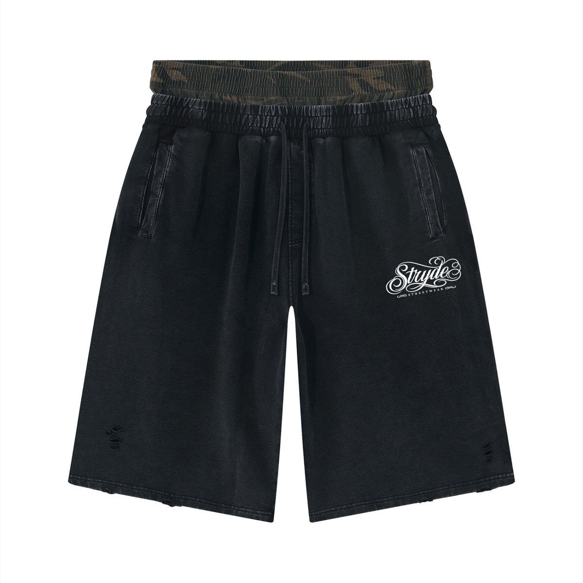 Camo Double Waisted 3/4 Sweatpants