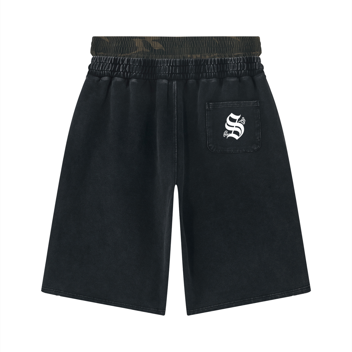 Camo Double Waisted 3/4 Sweatpants