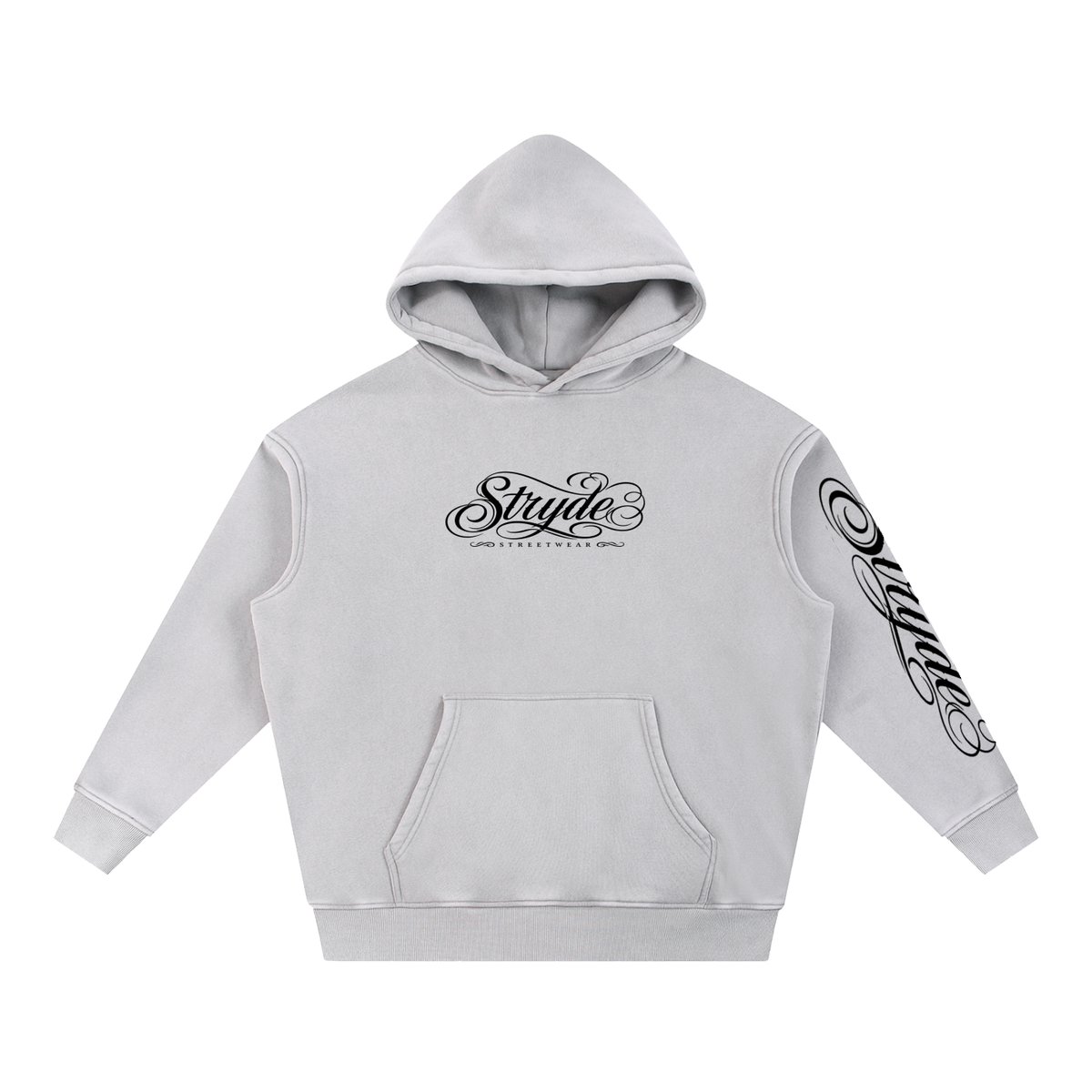 Gray Stryde Cursive Hoodie